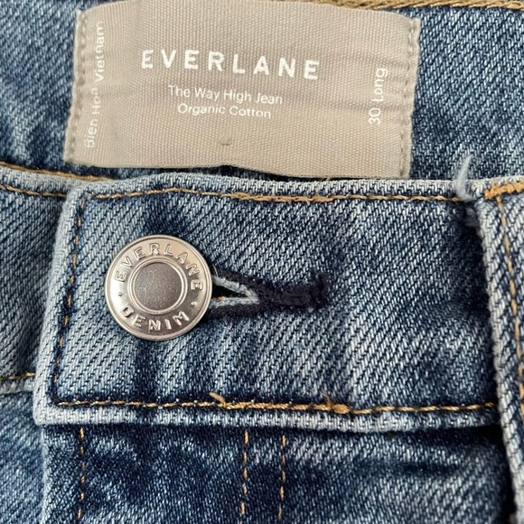Everlane Long Length The Way High Jean in Distressed Wash in Long inseam - Picture 10 of 12
